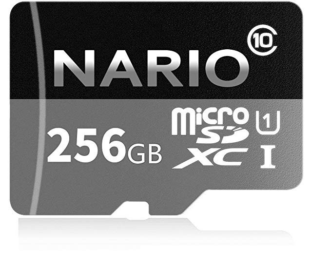 NARIO 256GB Micro SD SDXC Card High Speed Memory Card With SD Card Adapter