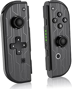 Upgraded Switch Controllers Replacement for Switch/OLED/Lite, Joypad for Nintendo Switch Controller,Switch Controllers Joypad Support/Screenshot/Wake-up/Motion Control/Dual Vibration-Black