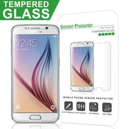 Galaxy S6 Screen Protector, Easylife™ Glass Galaxy S6 Screen Protector[Tempered Glass],0.26mm Ultra Thin with Maximum Touchscreen Accuracy[Non-hassle Lifetime Warranty]
