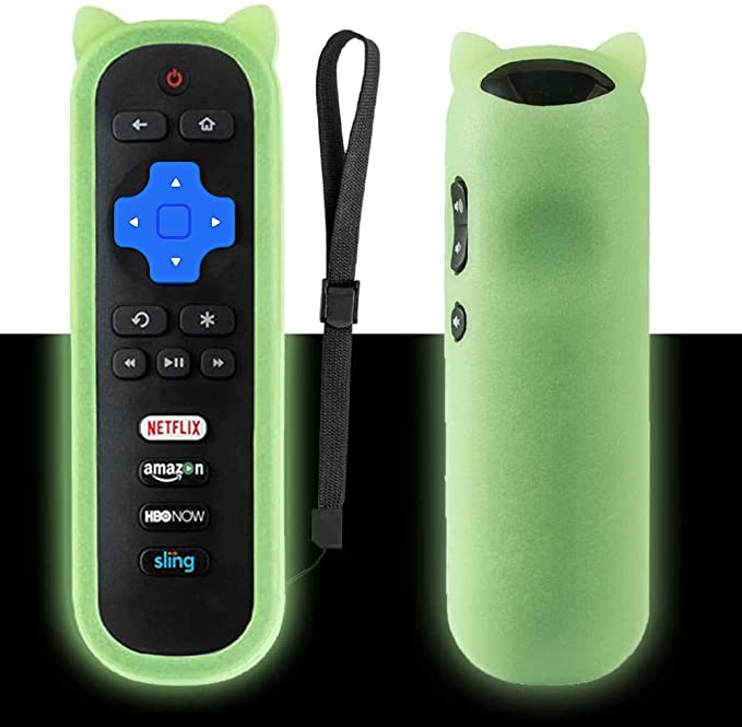 Motiexic Remote Control Compatible with TCL Roku TV 55S405 40S3800 50UP120 65S401 32S301 32s305 32S850 32S3700 32S3750 43FP110 43UP120 48FS3700 48FS3750 50FS3850 28S3750 Green Case Glow in Dark