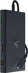 Razer USB C Dock 11-Port Travel Charging Station for Windows Mac Laptop iPad Surface Chromebook Galaxy Tab: Type C, HDMI, Ethernet, MicroSD - 4K 60 Hz Display - 85 W Tablets   Mobile Fast Charge