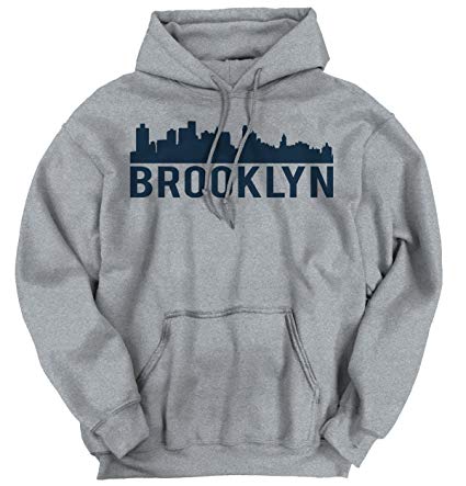 Brooklyn City Skyline Silhouette Urban NYC Fashion Novelty Tee Hoodie Sweatshirt