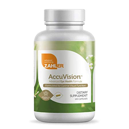 Zahler AccuVision, All-Natural Eye Health Supplement Containing Lutein and Bilberry, Optimal and Potent Vision Support Formula, Certified Kosher, 120 Capsules