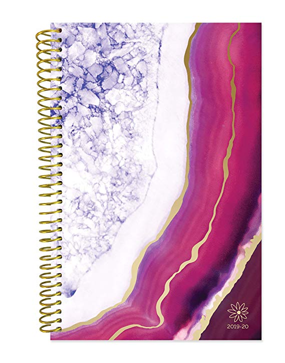 bloom daily planners 2019-2020 Academic Year Day Planner Calendar (August 2019 - July 2020) - 6” x 8.25” - Weekly/Monthly Agenda Organizer Book with Tabs & Flexible Soft Cover - Purple Agate
