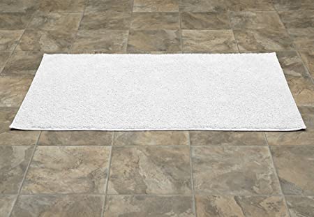 Garland Rug Queen Cotton Washable Rug, 24-Inch by 40-Inch, White