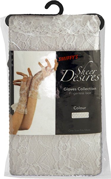 Fever Women's Fingerless Lace Gloves In Display Pack