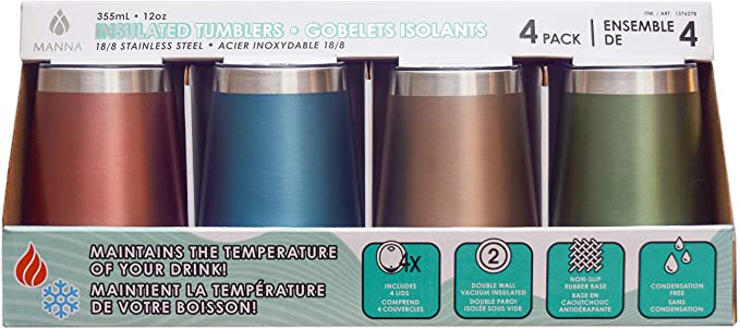 Insulated Tumblers, 4-Pack