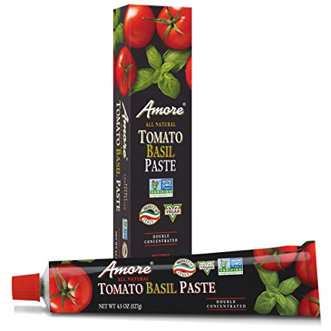 Amore All Natural Tomato Basil Paste, 4.5 Ounce Tube