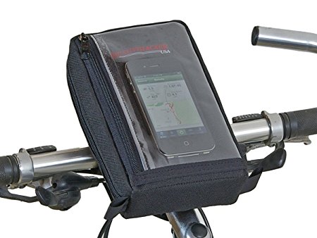Bushwhacker Reno - Bicycle Smart Phone Holder - Universal Fits Most Smartphone Models - Cycling Cell Handlebar Bag For Bike Phone Mount Front Rear Frame Accessories