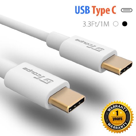 Type C Cable GTcoupe High Speed Gold Plated 3 Feet 1M USB Type C USB-C to Type C USB-C Charge Cable Data Sync for Google Chromebook Pixel New MacBook 12inch Nexus 5X6P Nokia N1 tablet And other Devices With Type C Supported Devices - USB Type C to Type C White C3001