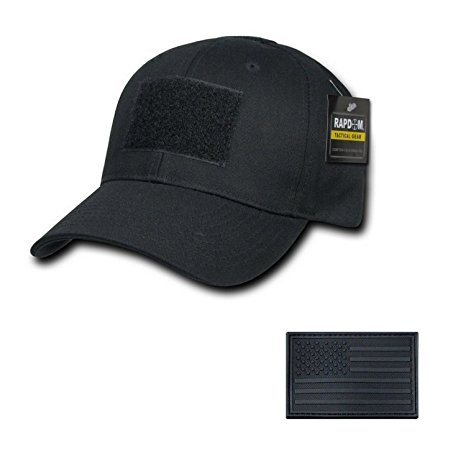 RAPDOM Genuine Tactical Constructed Ball Operator Cap Black Caps with Free Patch