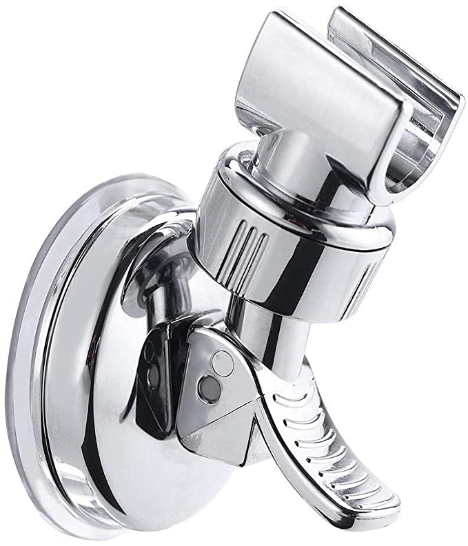 Top-Spring 360 Degree Without Drilling and Rotating to Adjust The Strong Suction Shower Head Bracket(Type A and Fully Plated)