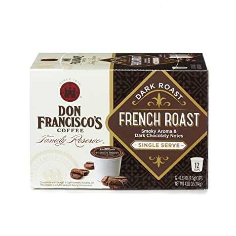 Don Francisco's French Roast Dark Roast, Single Cup Coffee, 12 ct