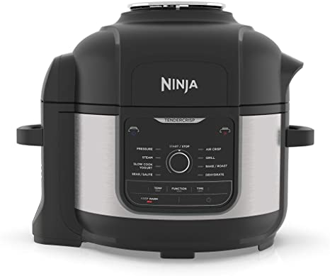 Ninja Foodi Electric Multi-Cooker [OP350UK] Pressure Cooker and Air Fryer, Grey and Black