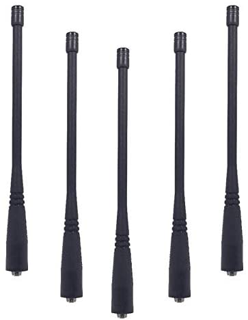 5pcs Original SMA-Female Dual Band 136-174MHz&400-520MHz 17cm/6.7in Antenna for Baofeng Two-Way Radios