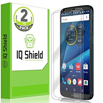 Moto Z3 Play Screen Protector, IQ Shield LiQuidSkin Full Coverage Screen Protector for Moto Z3 Play (Moto Z3 Verizon Version)[2-Pack] HD Clear Anti-Bubble Film