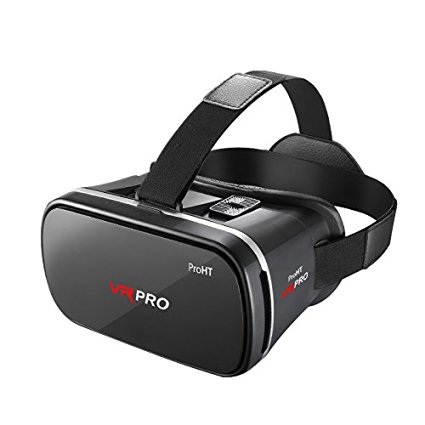 3D VR Glasses (88206A),Virtual Reality Headset with Anti Blue Film for 4.0~6.0inch iPhone,Samsung,Android Smartphones for 3D Movie and Game,Adjustable Focal Distance Pupil Distance.Power by ProHT.Red