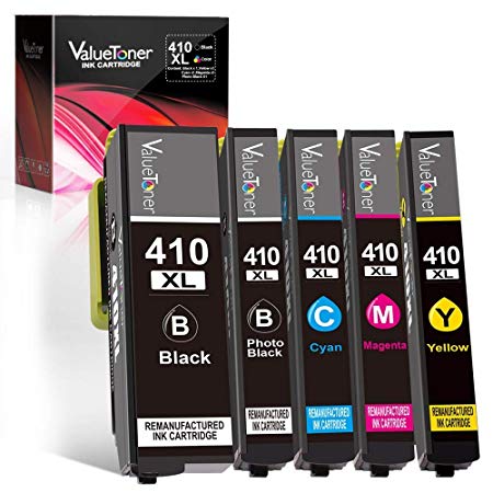 Valuetoner Remanufactured Ink Cartridge Replacement for Epson 410XL 410 XL T410XL High Capacity for XP-7100 XP-830 XP-530 XP-630 XP640 XP635 (1 Black, 1 Cyan, 1 Magenta, 1 Yellow, 1 Photo Black)