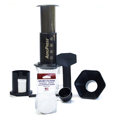 AeroPress Coffee and Espresso Maker with Bonus 350 Micro Filters