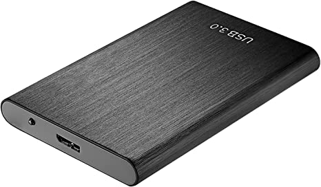 External Hard Drive 2TB - 2.5" USB 3.0 Ultra Slim Metal Design Portable HDD for Mac, PC, Laptop, Computer, Smart TV -Black