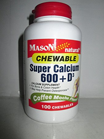 Mason Naturals Chewable Calcium 600 plus D3-100 Chewables