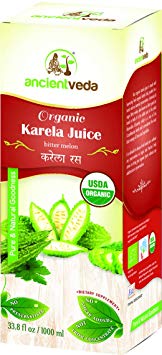 Karela Juice / Bitter Gourd 1000 ml - USDA Certified Organic - Ancient Veda