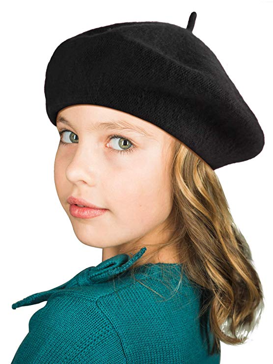 SATINIOR Beret Hat French Beanie Cap Artist Wool Hat for Children Kids Girls