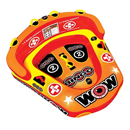 WOW World of Watersports  Bingo Inflatable,   Secure Cockpit Seating Towable, Front and Back Tow Points