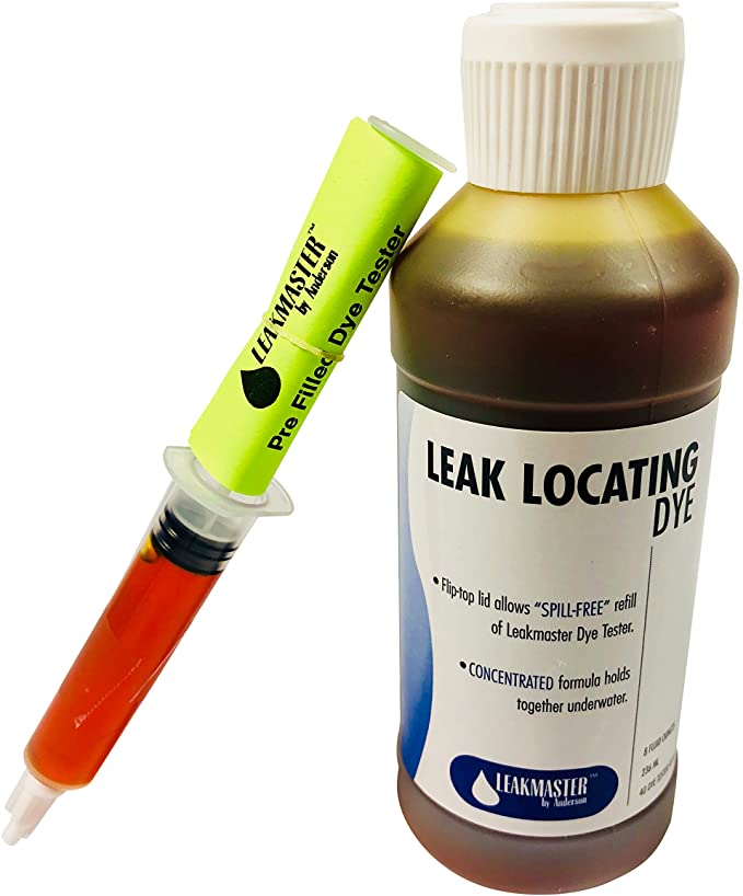 Pool Dye Leak Detection Kit | Fluorescent Yellow Pool Dye Syringe & Refill Bottle | Solves #1 Complaint DIYers (Yellow)