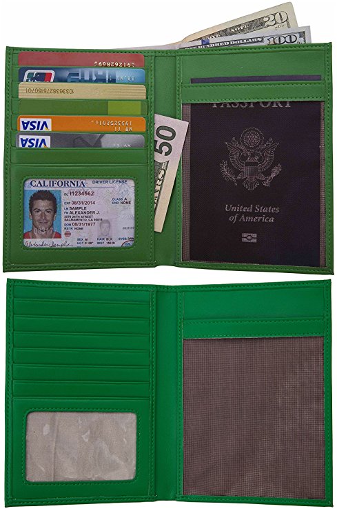 Travelambo RFID Blocking Leather Passport Holder & Travel Wallet in 7 Colors