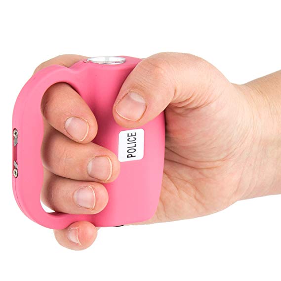 Police 518-58 Billion Max Voltage Heavy Duty Super Powerful Stun Gun - Rechargeable with LED Flashlight and Holster, Pink
