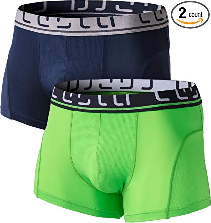 Tesla Men's Stretch 3" No-Fly Cool Dry Brief Underwear Trunk (2-Pack) MBU11/MBU04