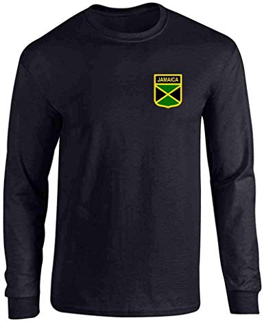 Jamaica Soccer Retro National Team Costume Full Long Sleeve Tee T-Shirt