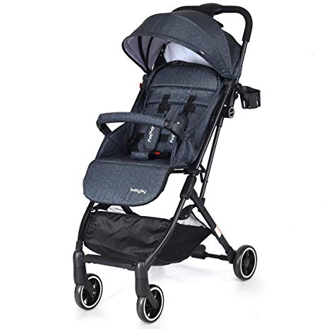 COSTWAY Foldable Baby Stroller Lightweight Kids Carriage Pushchair W/Foot Cover Ink