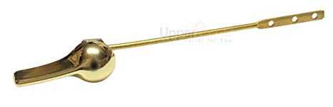 Universal Front Mount Toilet Tank Flush Lever, Finish Handle with Metal Nut, Fits Most Toilets (Brass)