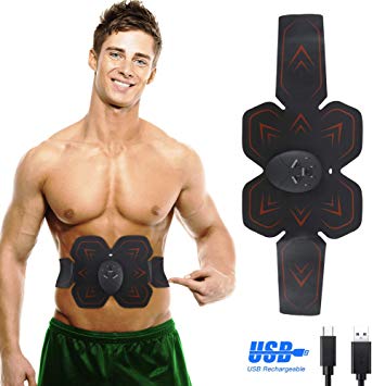 Abs Stimulator Muscle Toner Trainer EMS Abdominal Trainer Ultimate Ab Stimulator for Work Out Abs Power Fitness Abs Training Gear Flex Belt Workout Equipment Portable