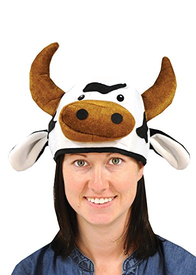 Beistle 60791 Plush Cow Head Hat