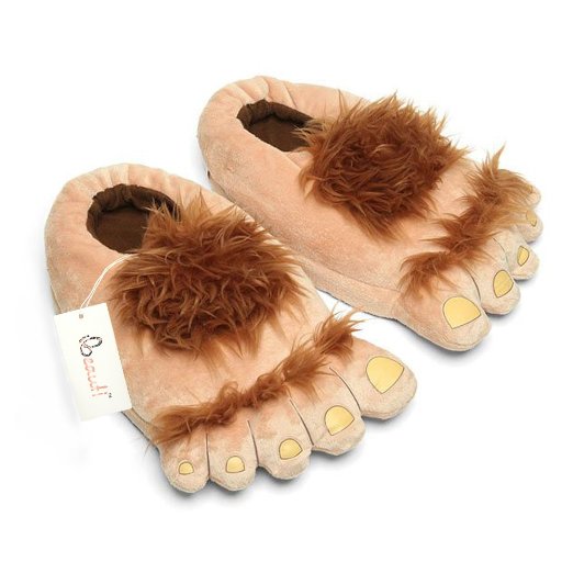 Ibeauti Furry Monster Adventure Slippers, Comfortable Novelty Warm Winter Hobbit Feet Slippers for Adults