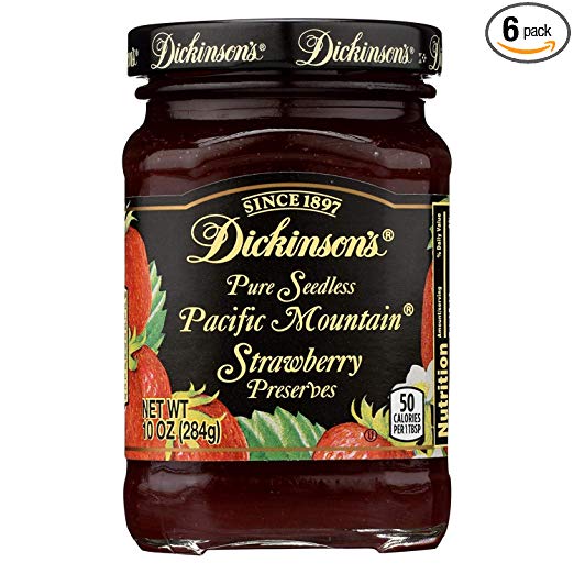 Dickinson's Preserves, Sdls Strwberry, 10-Ounce (Pack of 6)