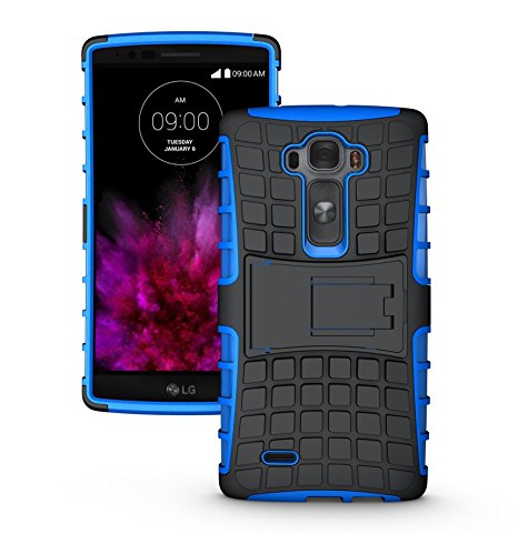 LG G Flex 2 Case - Tough Rugged Dual Layer Protective Case with Kickstand for LG G Flex 2 - Blue