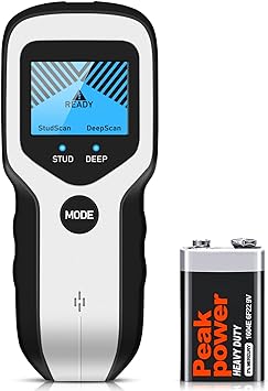 Stud Finder Wall Scanner 5 in 1 Upgraded Electronic Wall Scanner with Battery for Wood Metal and AC Wire Detection,HD LCD Display and Audio Alarm