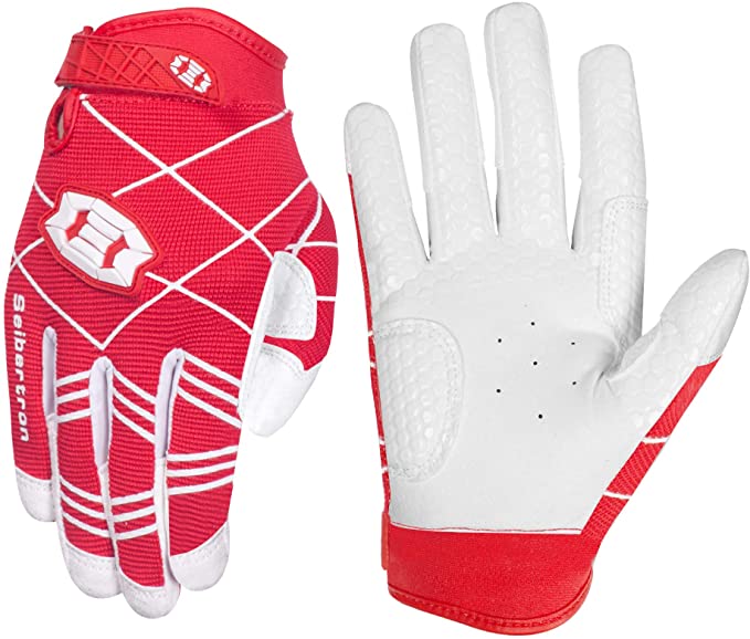 Seibertron B-A-R PRO 2.0 Signature Baseball/Softball Batting Gloves Super Grip Finger Fit for Adult and Youth