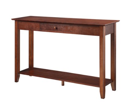 Convenience Concepts American Heritage Console Table with Drawer and Shelf Espresso