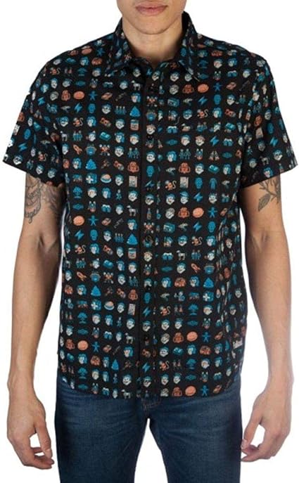 Fallout Icons Men's Button Up Shirt