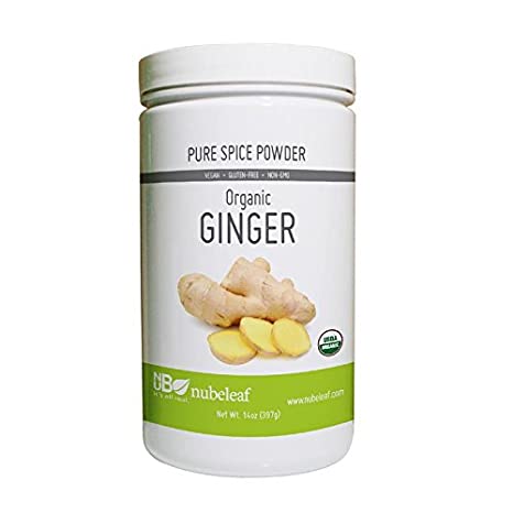 Nubeleaf Ginger Powder - Non-GMO, Gluten-Free, Organic, Vegan Source of Essential Vitamins & Minerals - Single-Ingredient Nutrient Rich Superfood for Cooking, Baking, Smoothies (14oz)