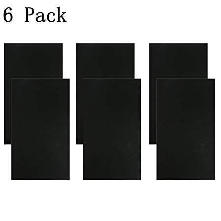 Nisorpa 6pcs Self Adhesive Leather Repair Patch Black PU Leather Patch Kit for Couch Furniture Sofas Car Seats Handbags Jackets