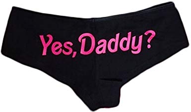 Sexy Women Yes Daddy Prints Naughty Briefs Panties Underwear