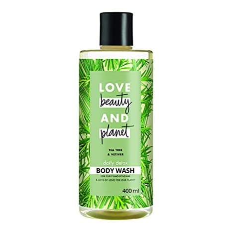 Love Beauty & Planet Daily Detox Body Wash with Tea Tree and Vetiver Aroma, 400 ml