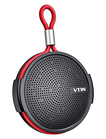 Vtin Q1 Portable Bluetooth Speaker, Wireless Shower Speaker with 8W Loud HD Sound, 10 Hour Playtime Waterproof Speaker, Suction Cup, Built in Mic, Support TF Card, for Bathroom Pool Beach Outdoor