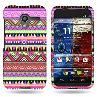 CoverON Slim Hard Case for Motorola Moto X (1st Generation, XT1058) with Cover Removal Tool - (Tribal)